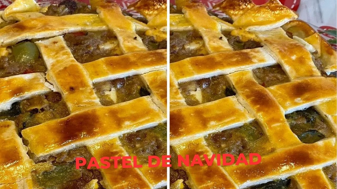 PASTEL 🥧  DE NAVIDAD 🎄  CON VERDURA Y CARNE CON ROBOT MAMBO !! 😋😋😋