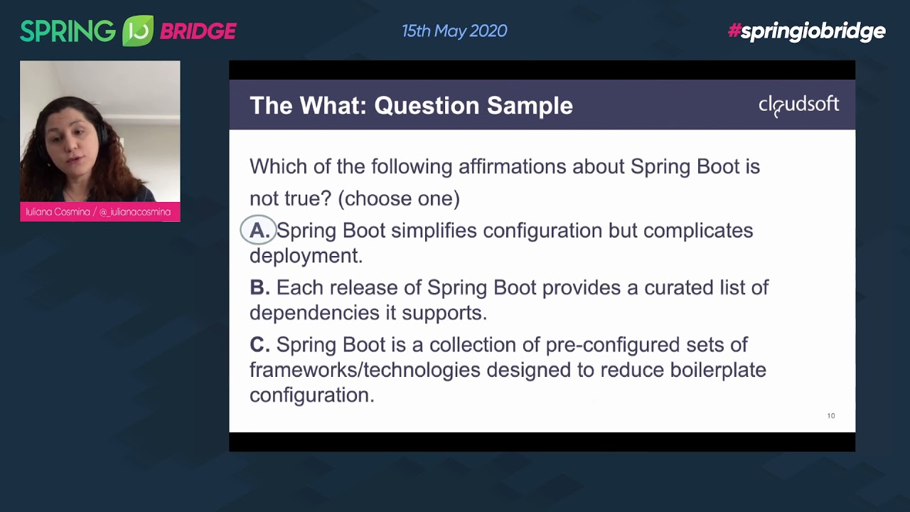 Action plan to become a Spring Certified Professional - Iuliana Cosmina @ Spring I/O Bridge
