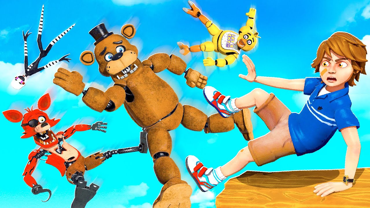 Destroying ALL FNAF OG Animatronic RAGDOLLS (GMod)