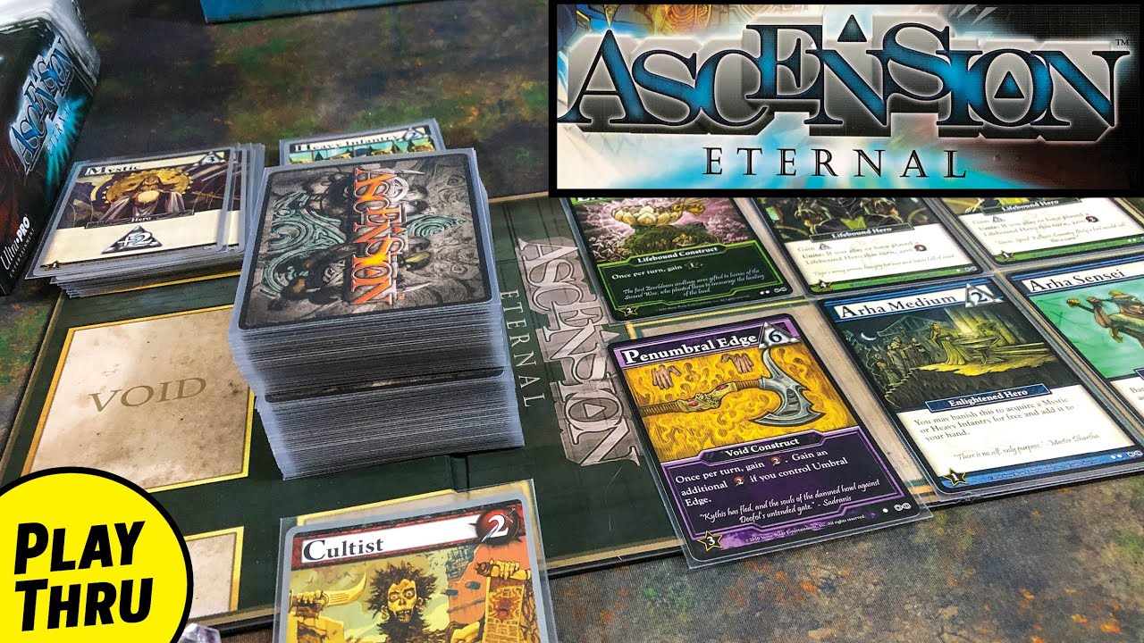 ASCENSION ETERNAL Deck Building Game Solo Playthrough