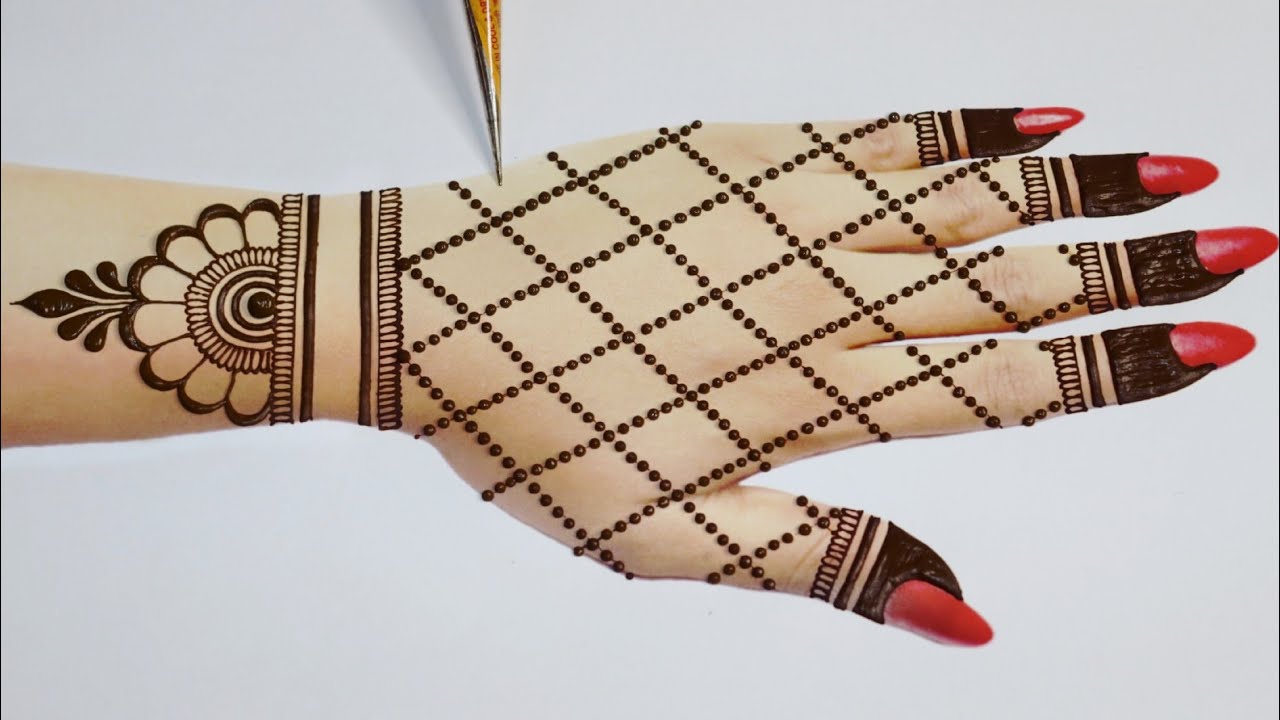 Beautiful dots Mehndi design trick |Simple Backhand Mehandi design |Mehndi designs|Mehandi ka design