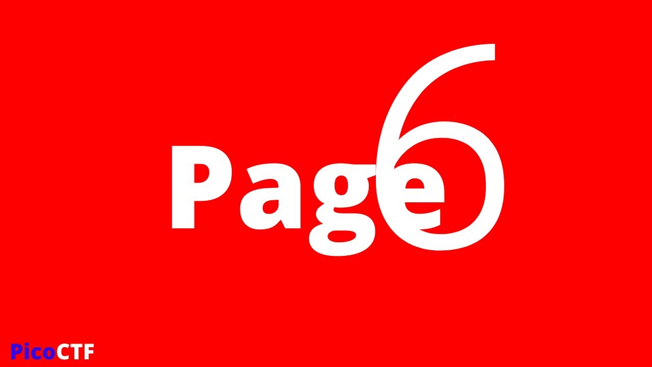 Page 6 | Pico ctf solutions
