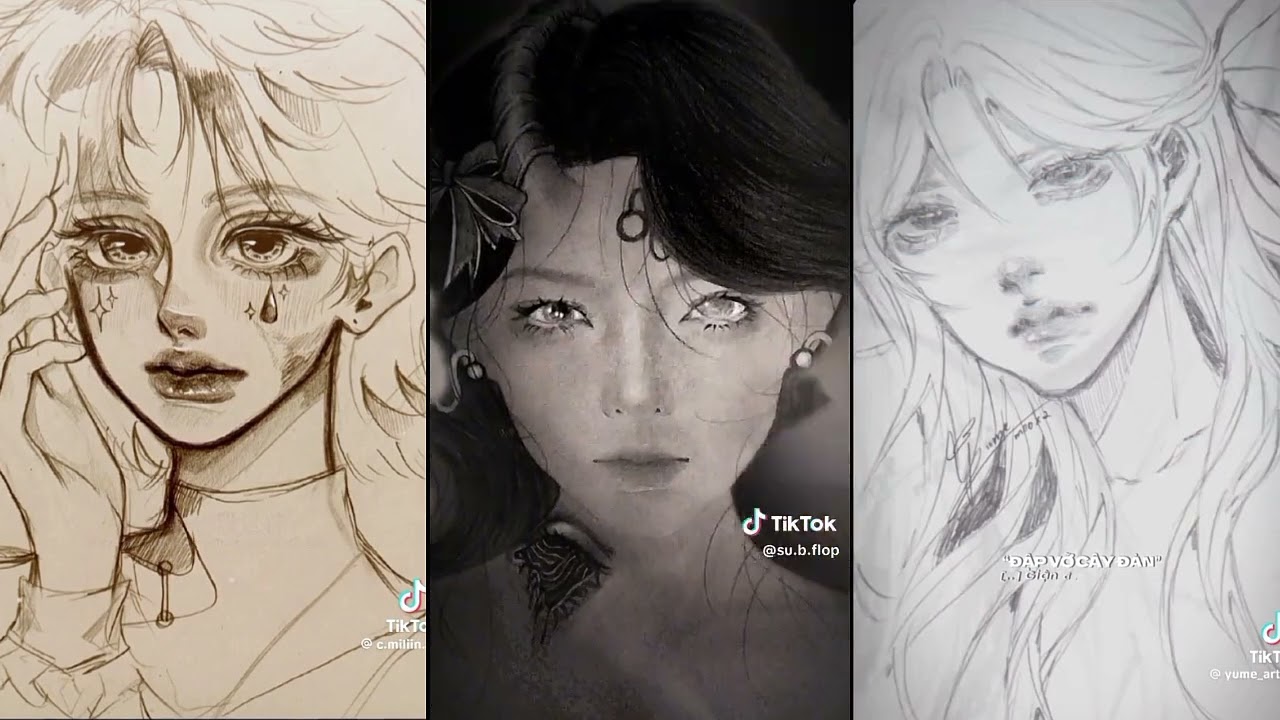 |🙈🌷🌷 Tổng hợp tranh vẽ , video của các dân vẽ, đại thần trên tiktok ✍🏻🎨🖌🖍✏|