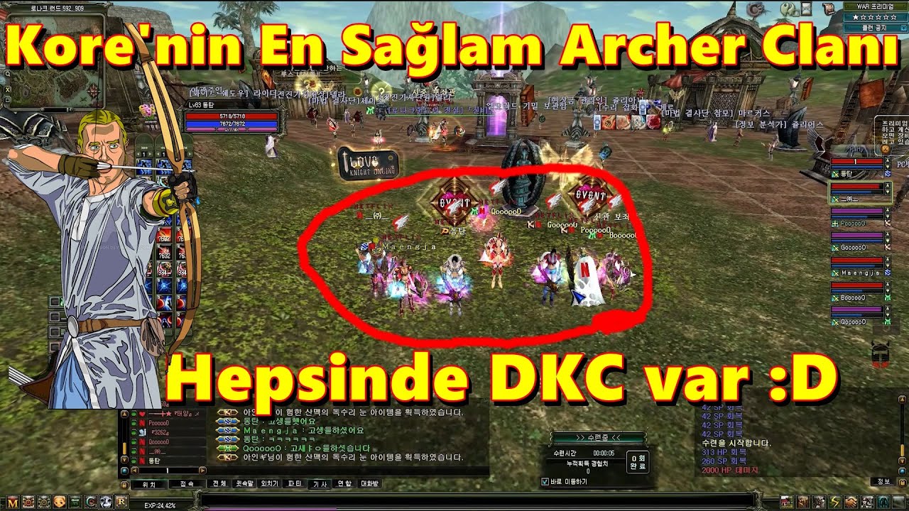 Archer Pt 6 tane 80 skili Atınca Tekliyorlar :D| Knightonline #koreko #archer #okcupk #knightonline