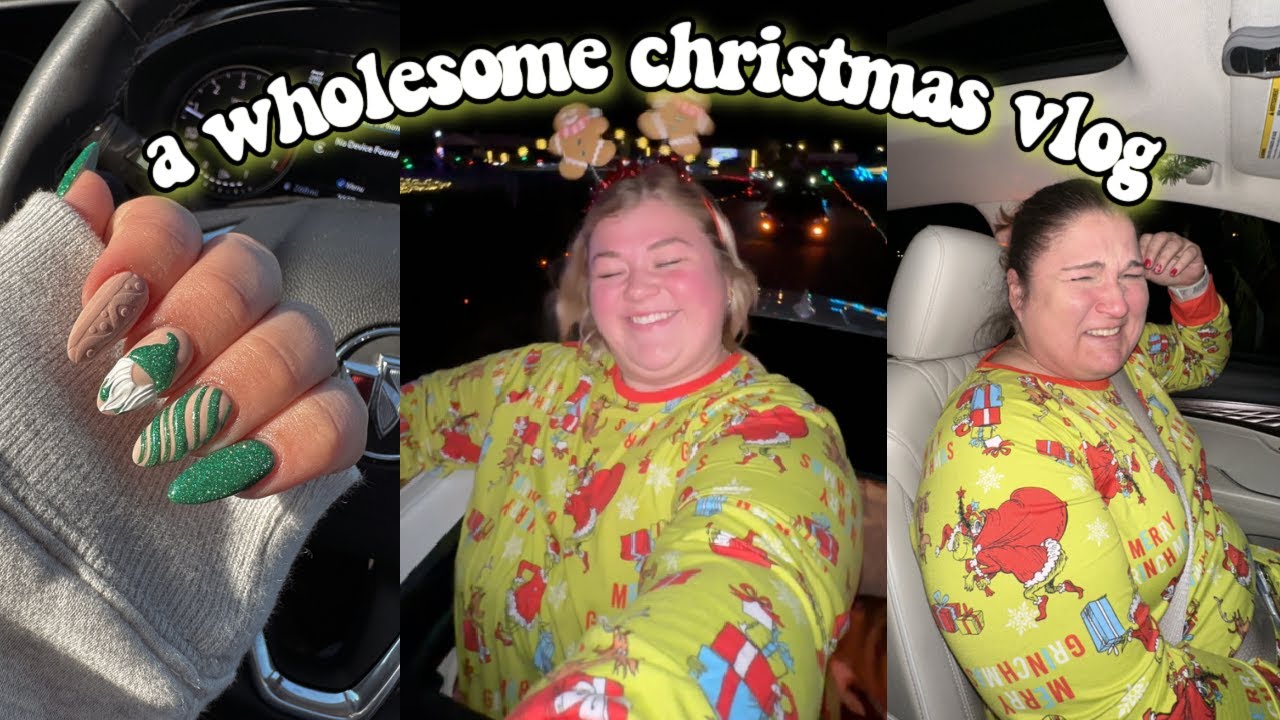A WHOLESOME HOLIDAY VLOG *xmas drive thru lights, new nails, fixing my car & more* vlogmas day 16