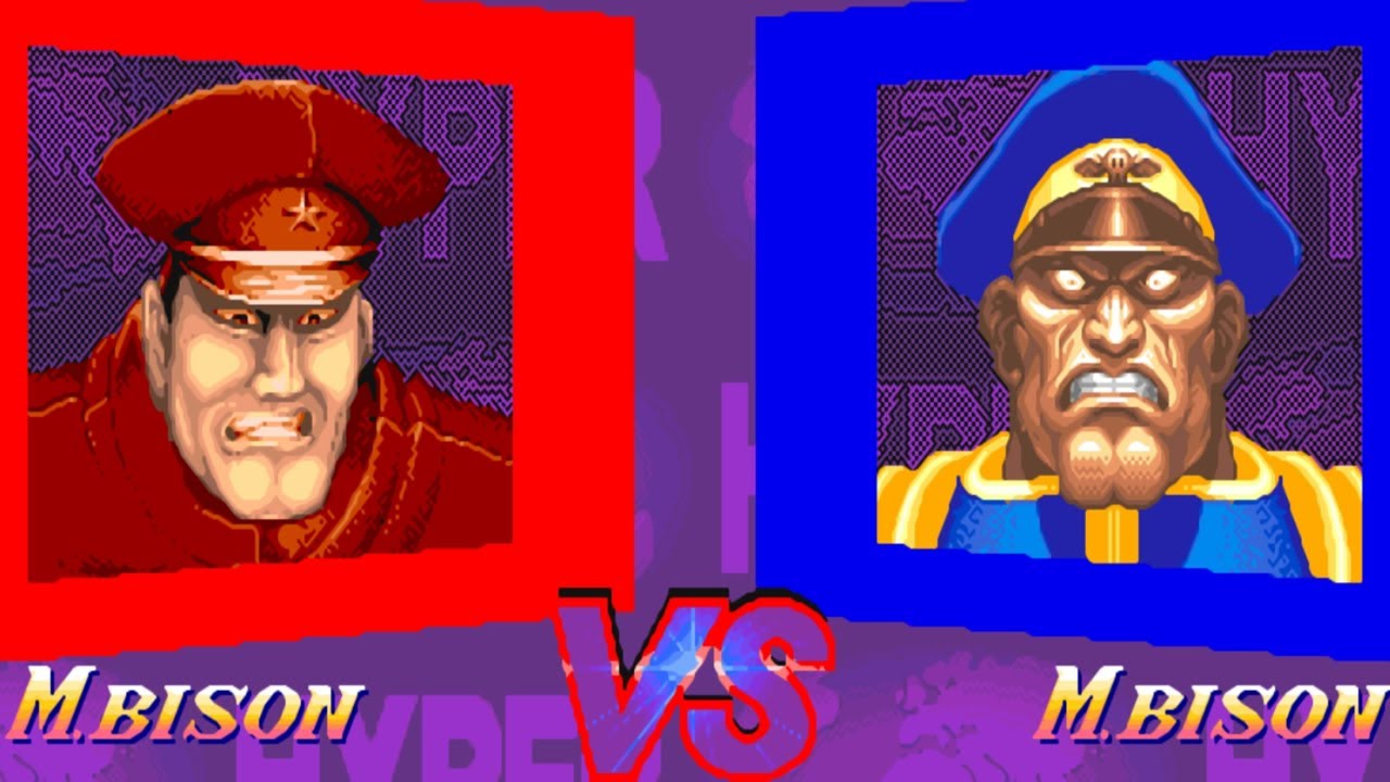 ハイパー スト2 初代 四天王 でプレイ First Shadaloo Bosses Playing Games