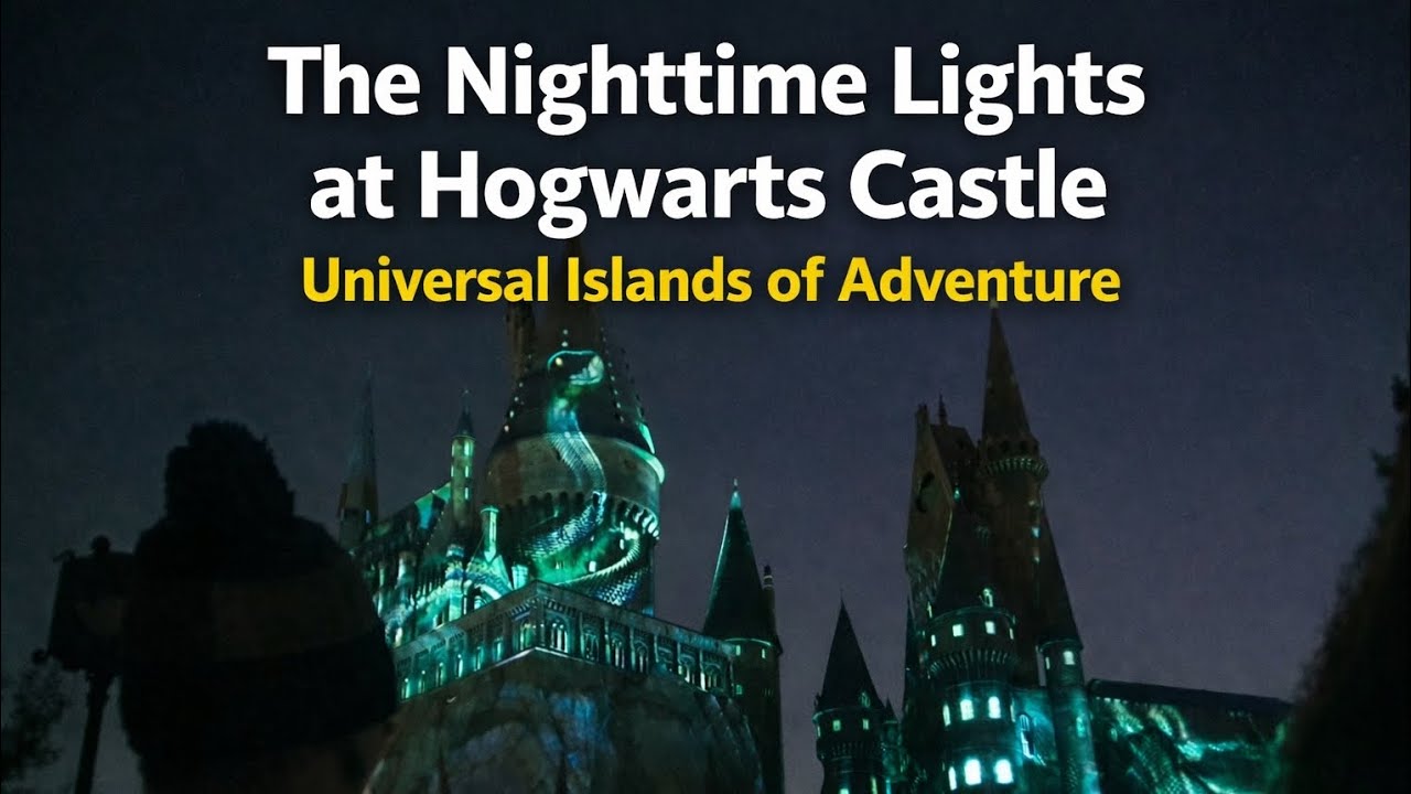 The Nighttime Lights at Hogwarts Castle | Wizarding World of Harry Potter 2023 #UniversalOrlando 