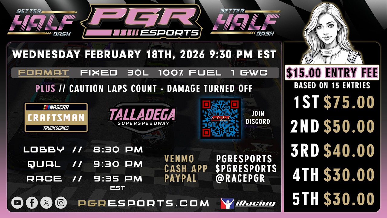 2026 PGR Better Half Dash | Talladega Superspeedway | PGR eSports
