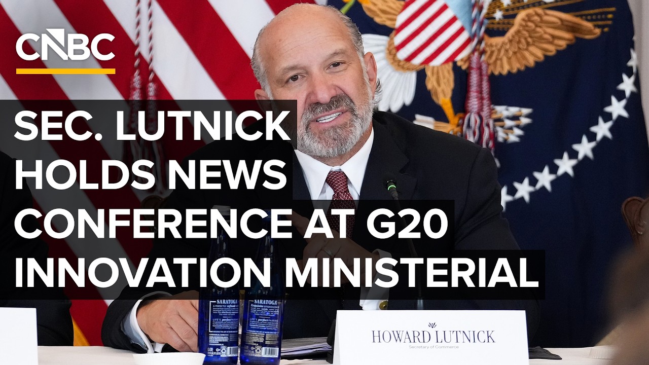 Commerce Sec. Howard Lutnick holds news conference at the G20 Innovation Ministerial &mdash; 9/2/26