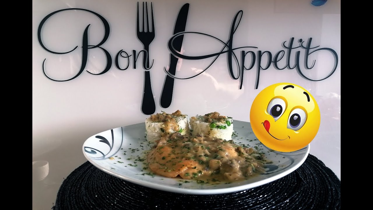 Lecker: Schnitzel in selbstgemachter Sauce mit Reis, Snicle sa sosom i rizom