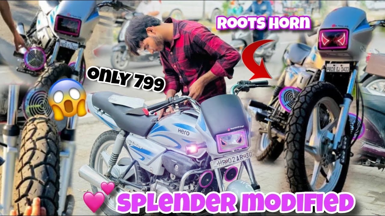 Splendor Modified Smoke😱 Wrapping Only in RS 799 Modified Splendor Black Wrap😱#viralvideo #viralvide