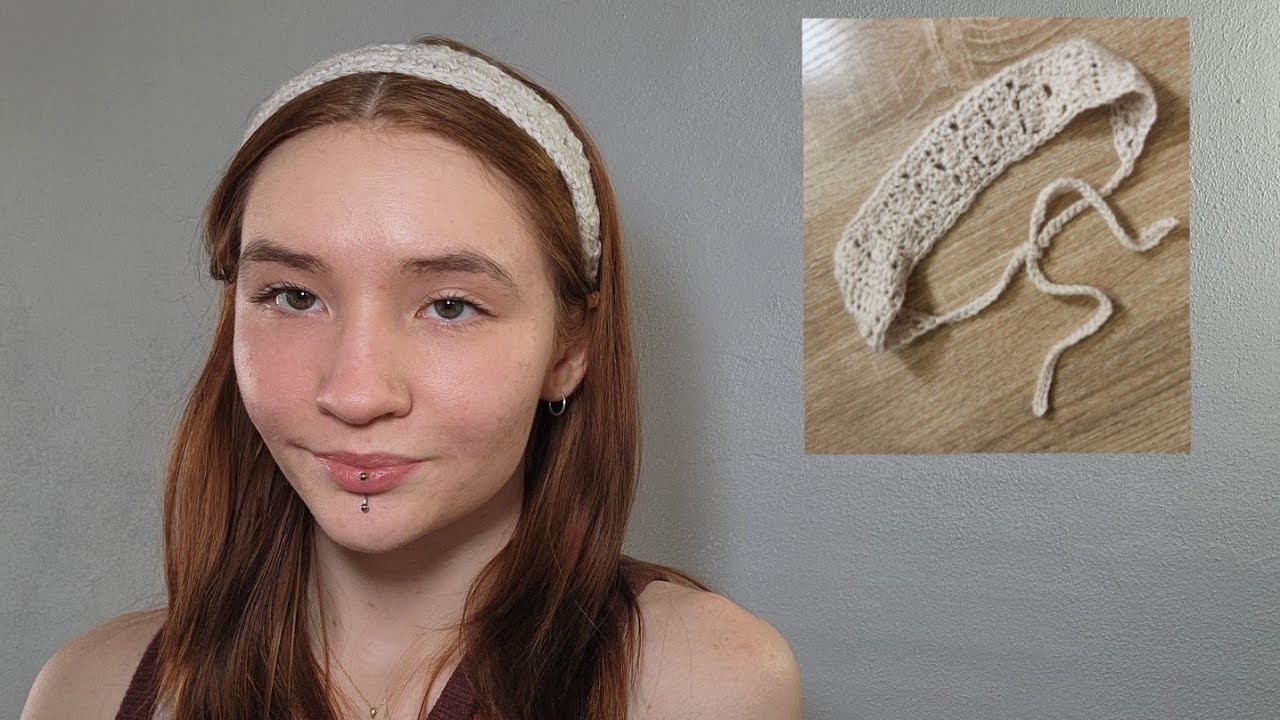 crochet tie headband tutorial