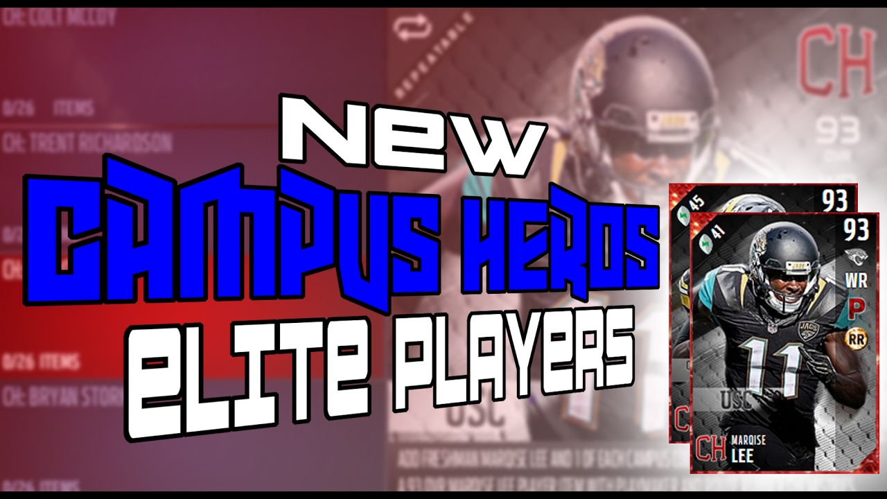 NEW CAMPUS HERO'S ELITES IN MUT 17!!! | MADDEN 17 ULTIMATE TEAM CAMPUS HERO ELITES