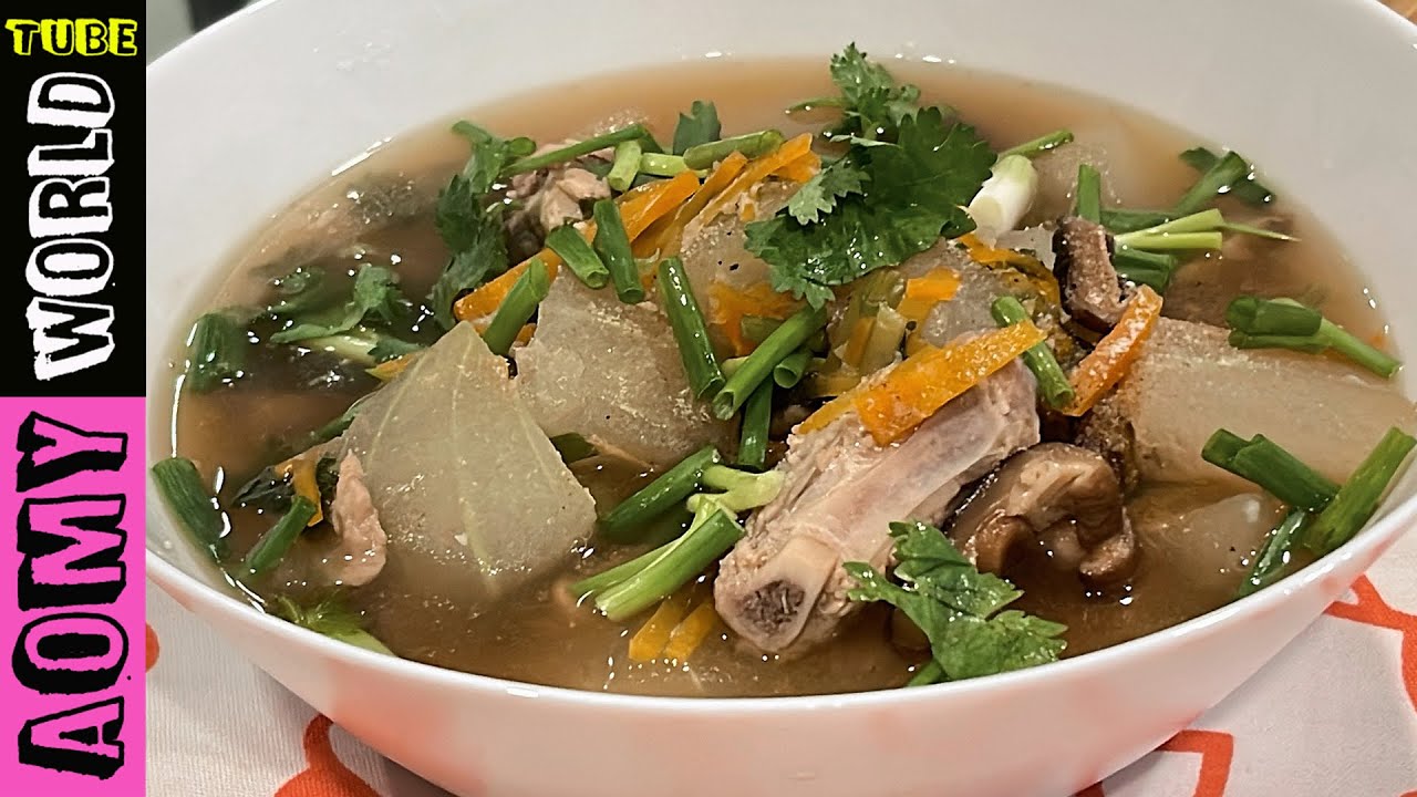 This is the Easiest Soup Ever! | Chinese Pork Rib Soup Recipe | Pork Soup 排骨汤 Thai Recipes | YUMMY ❤