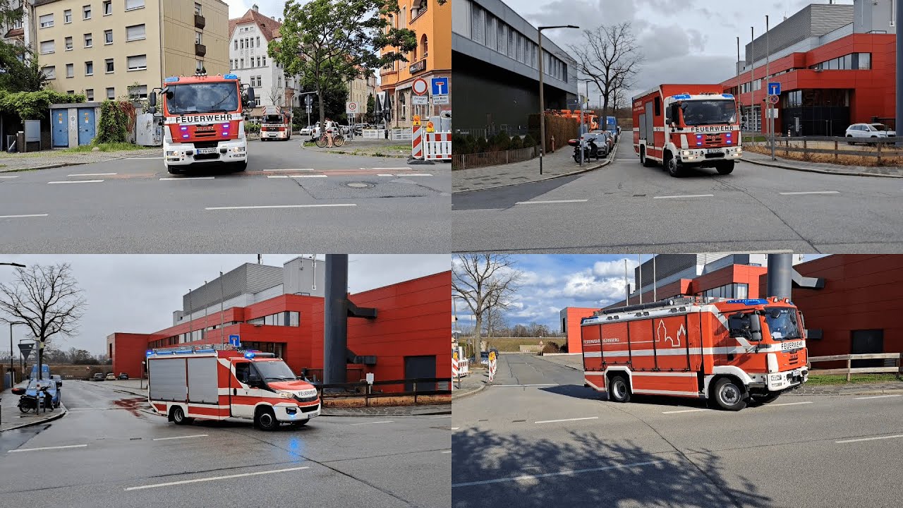 [Feuerwehr NÜRNBERG] Einsatzfahrten von Wache 2, 4 und 5 | Sonderfahrzeuge | Gruß aus dem HLF