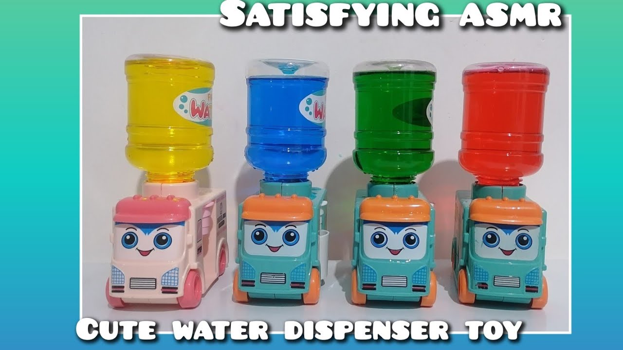 Satisfying asmr + toy review of cute water dispenser toy #satisfying #asmr #toyreview #cutetoys