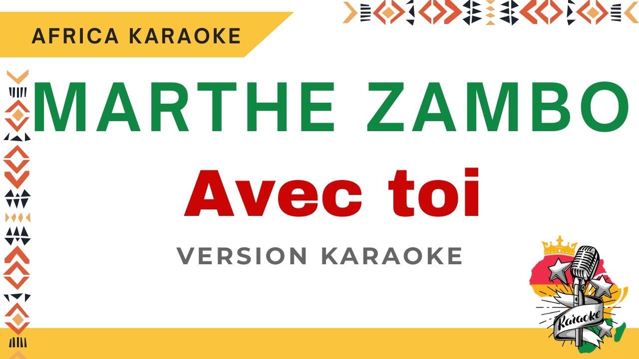 Marthe Zambo - Avec toi | Karaoke ( Instrumental + Lyrics)
