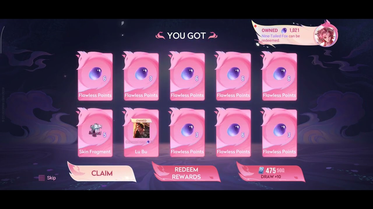 Honor Of Kings - Daji Flawless Skin Nine Tailed Fox Gacha Part 2