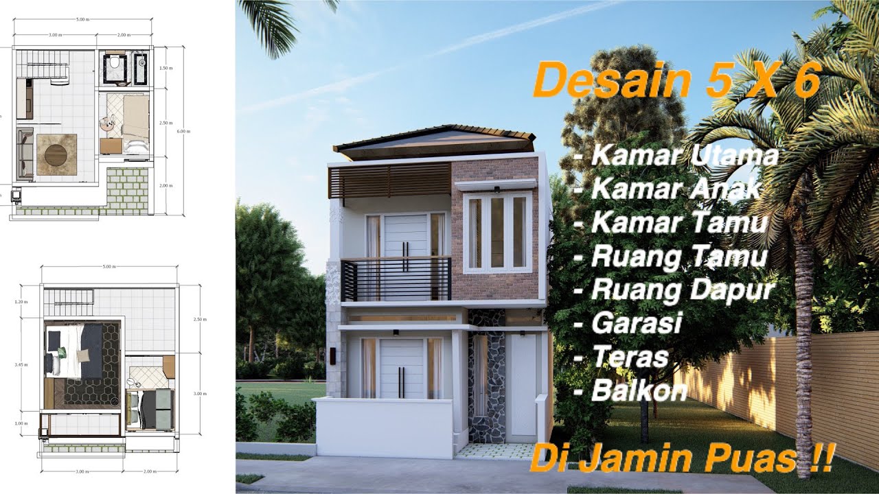 Renovasi rumah - 5x6 Solusi 3 kamar di Lahan Sempit ?Jangan kaget liat Dalem nya !!!