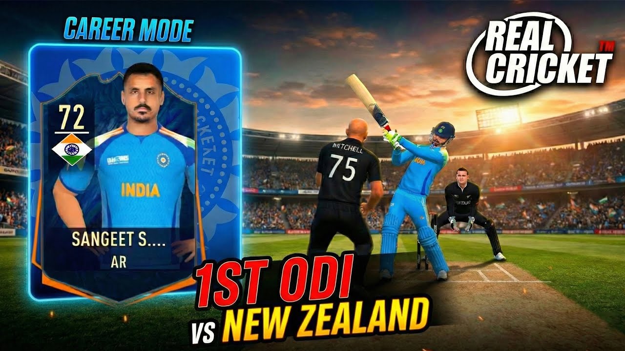 My ODI debut vs New Zealand : Career Mode in Real Cricket 2026 One day international Series