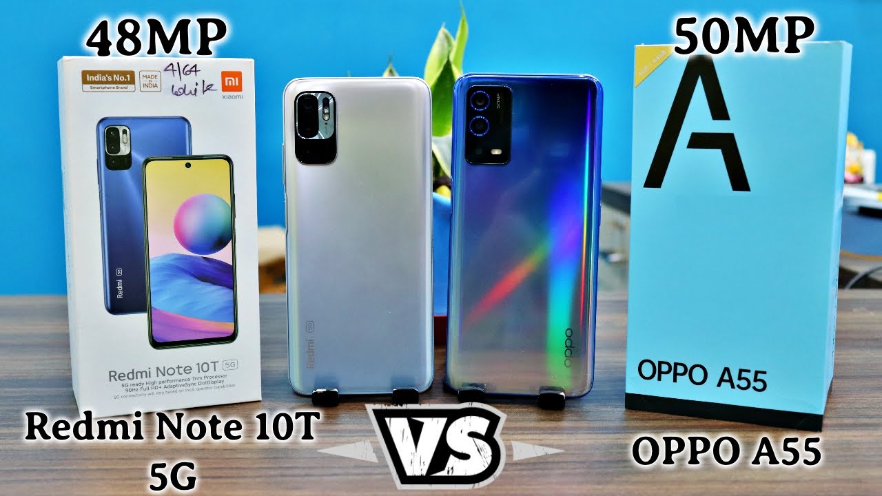 Redmi Note 10T 5G vs OPPO A55 🔥  48MP vs 50MP 📸  5000mAh 🔋 सस्ते में सब कुछ 😲
