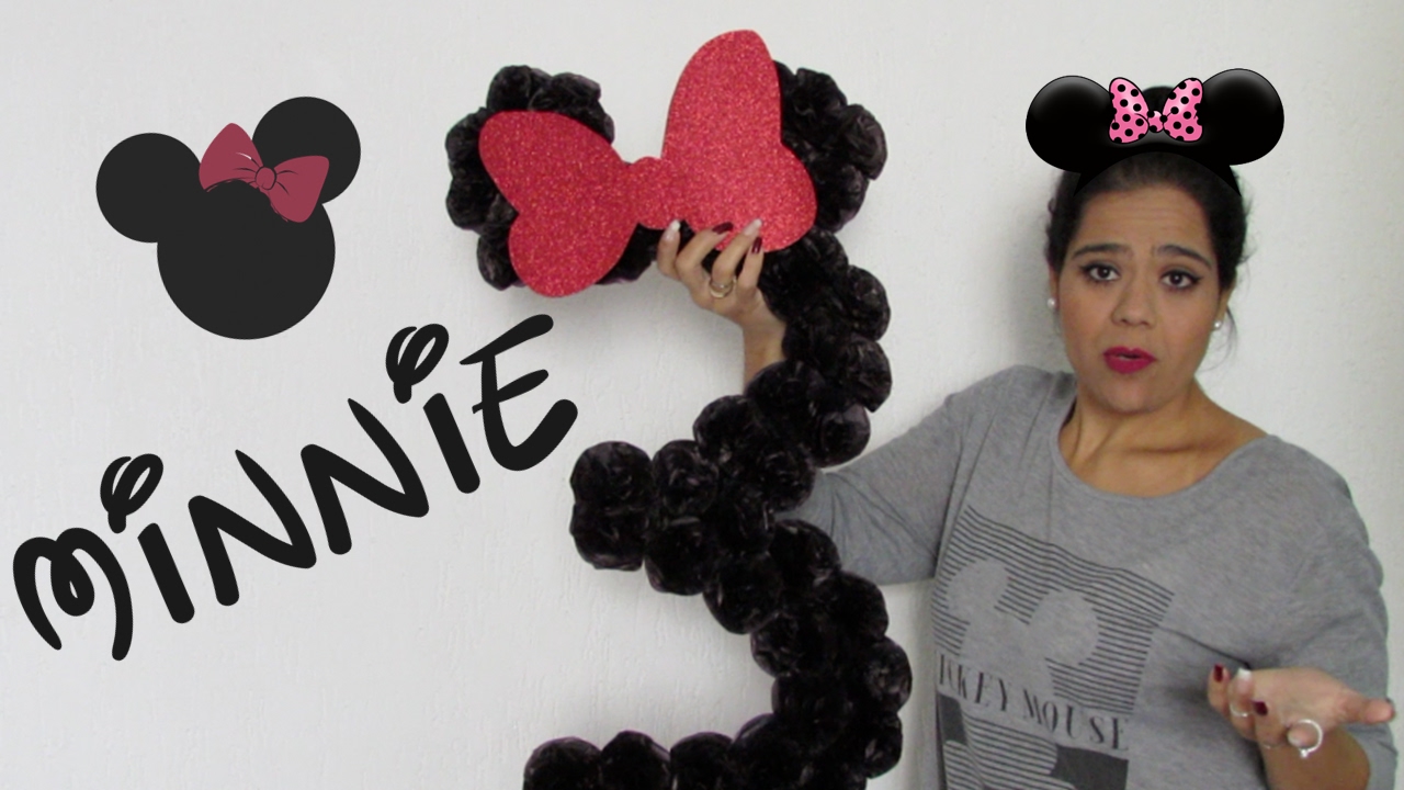 DIY  -   Decoração para mesa da  Minnie
