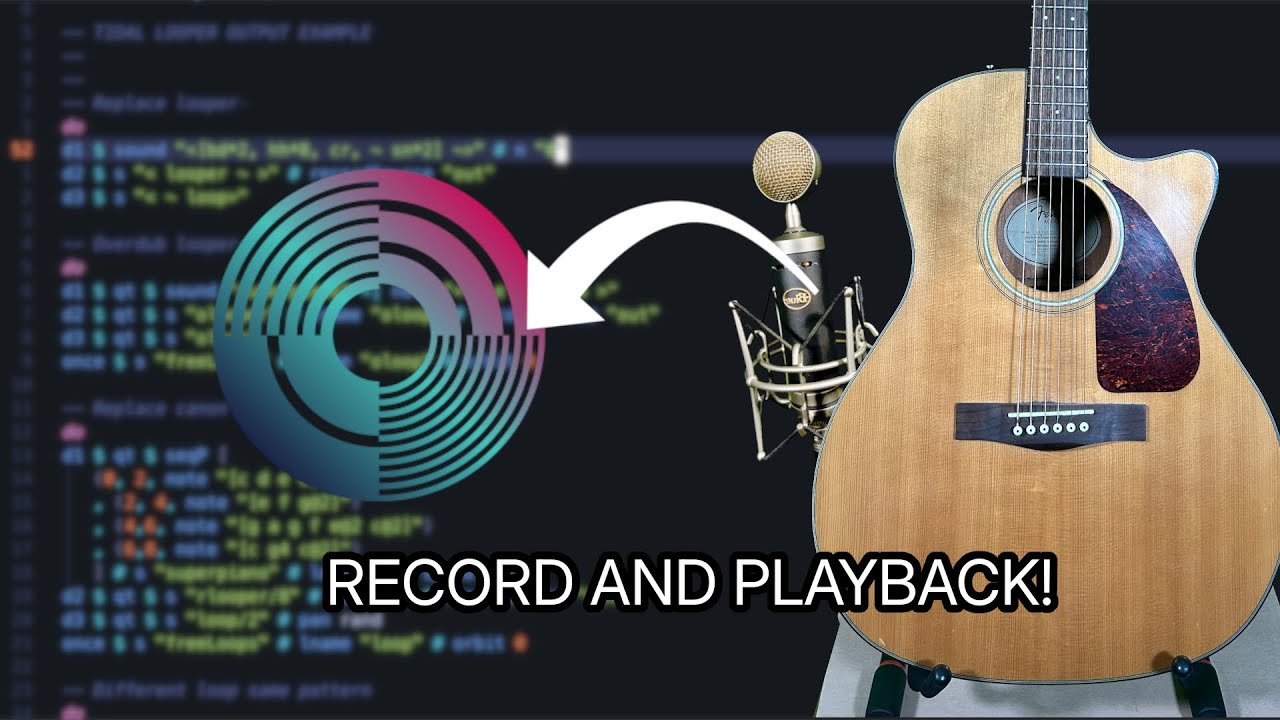 Live looping with live coding in TidalCycles explained