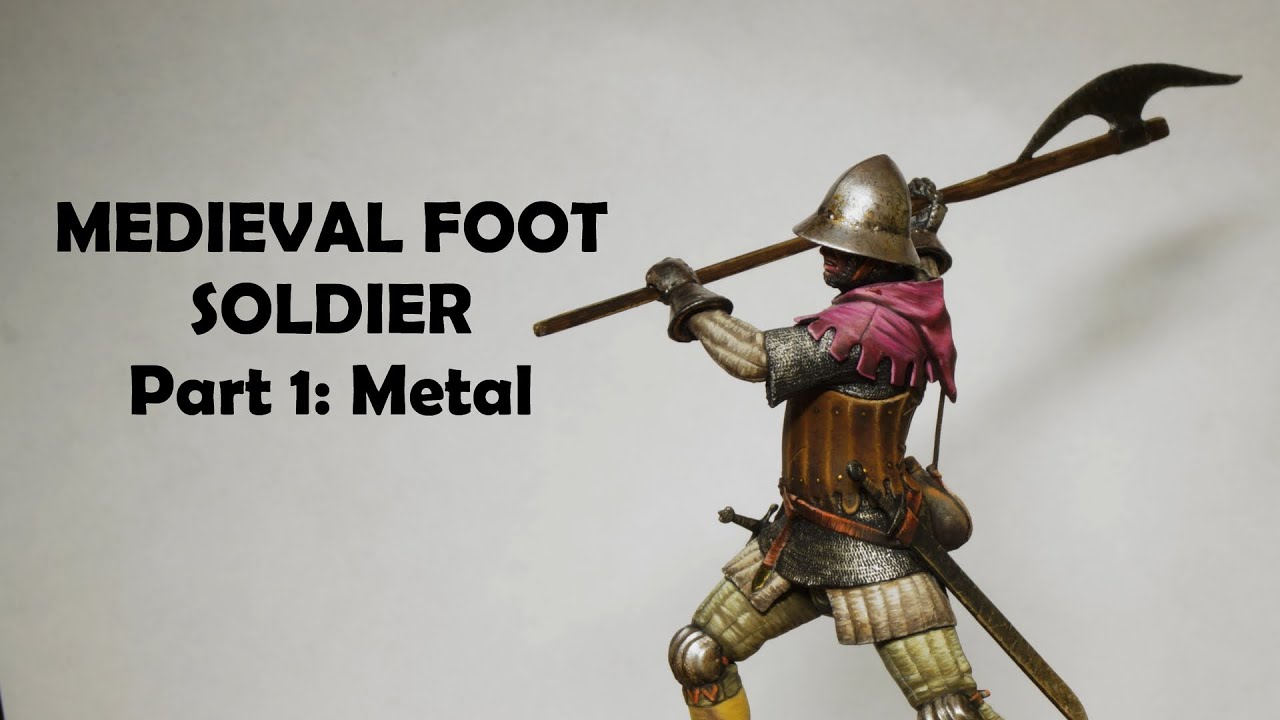 Medieval foot soldier. Part1: Painting of metal