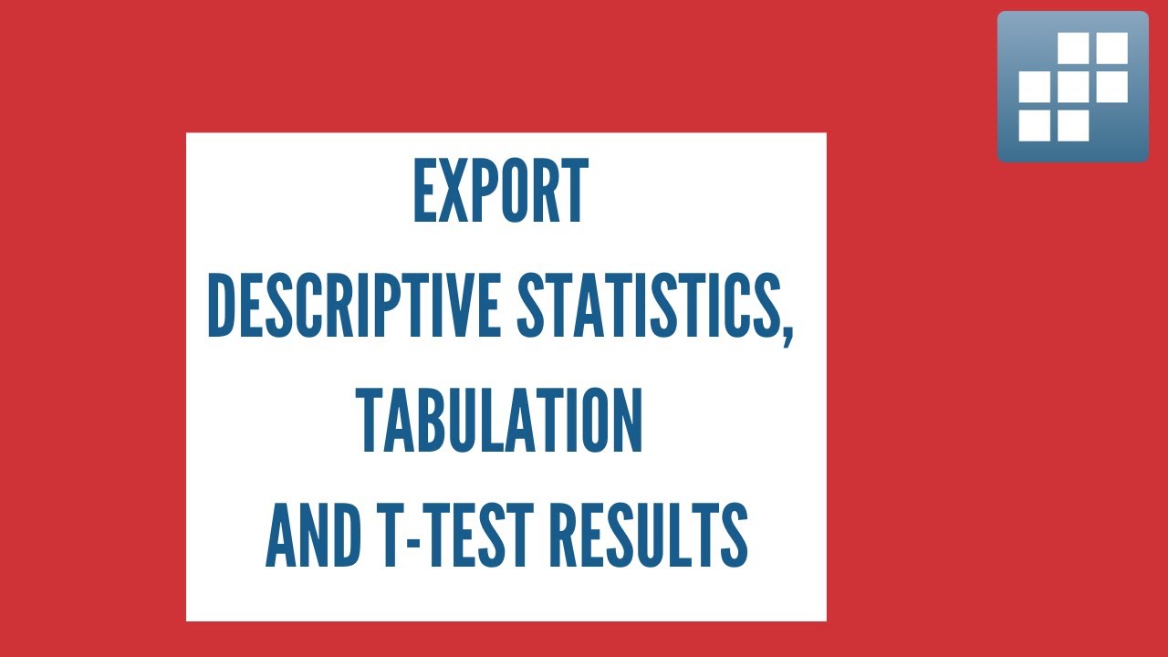Export Descriptive Statistics, Tabulation and ttest Results From Stata