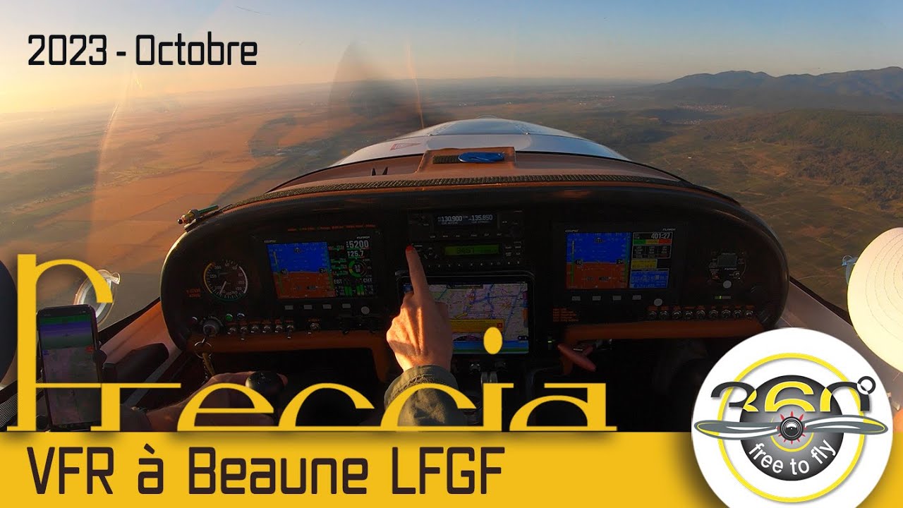 VFR Beaune LFGF au départ de Colmar en Ulm Freccia