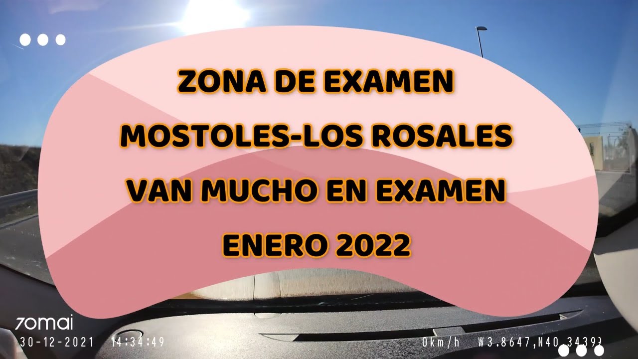 ZONA de EXAMEN de COCHE en MOSTOLES, RECORRIDO EN LOS ROSALES, VAN MUCHO!!