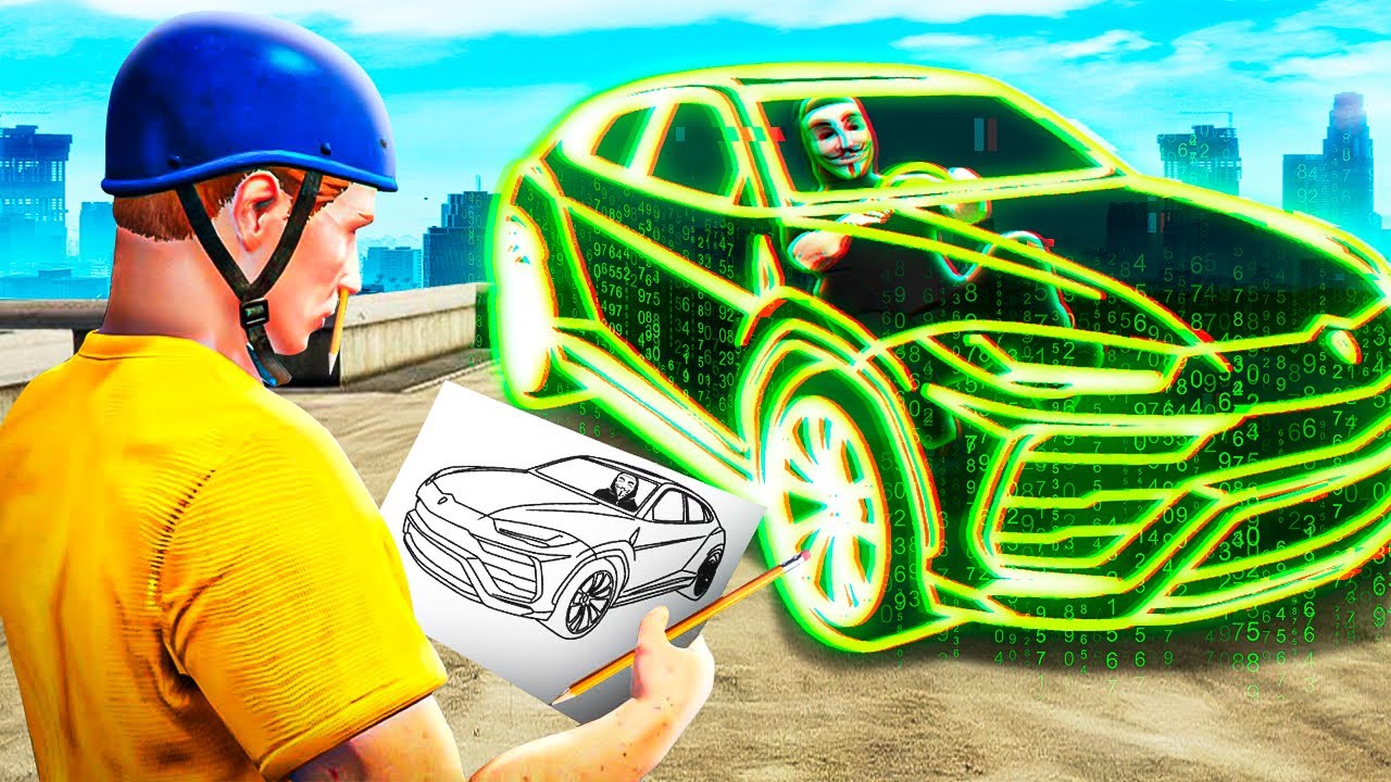 GTA 5 But Whatever Jeffy & A HACKER Draw Comes To Life!