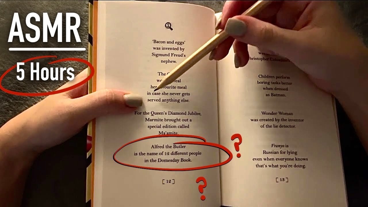 😴 ASMR - Reading you 2,000+ Facts for 5+ hours - Clicky Whispers