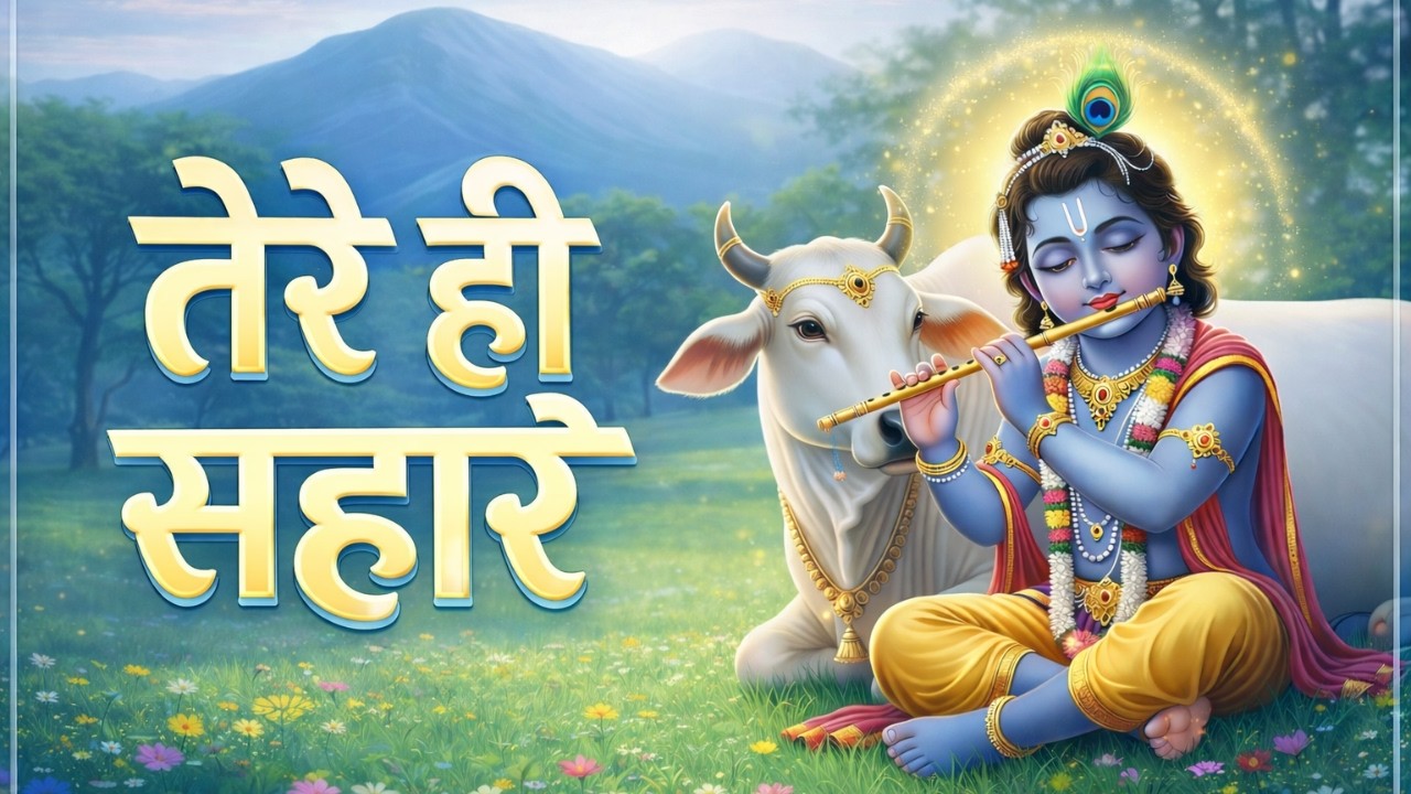 तेरे ही सहारे 🙏 | Lord Krishna Devotional Video | Krishna Prayer | #krishnabhajan #krishna #bhajan