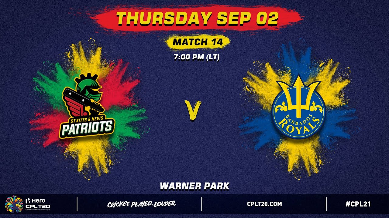 LIVE | St Kitts & Nevis Patriots vs Barbados Royals | CPL 2021