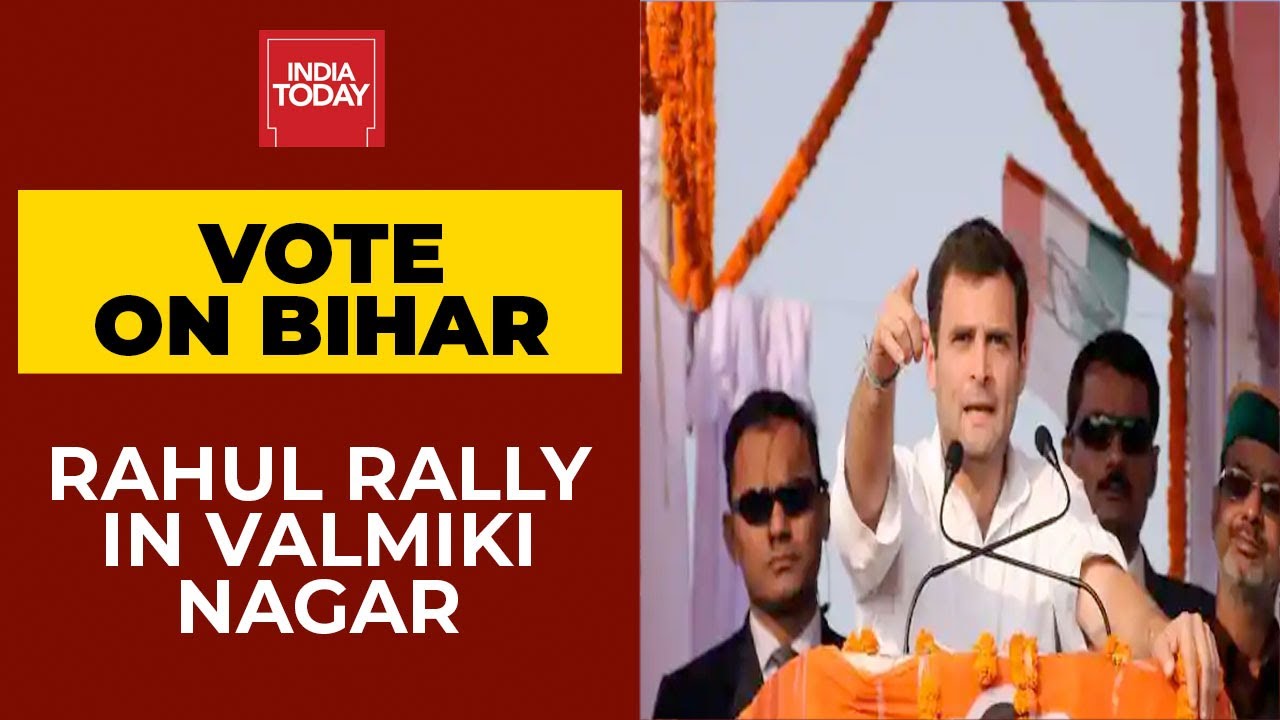 Rahul Gandhi's Bihar Campaign Trail At Valmiki Nagar| Bihar Election Live Updates