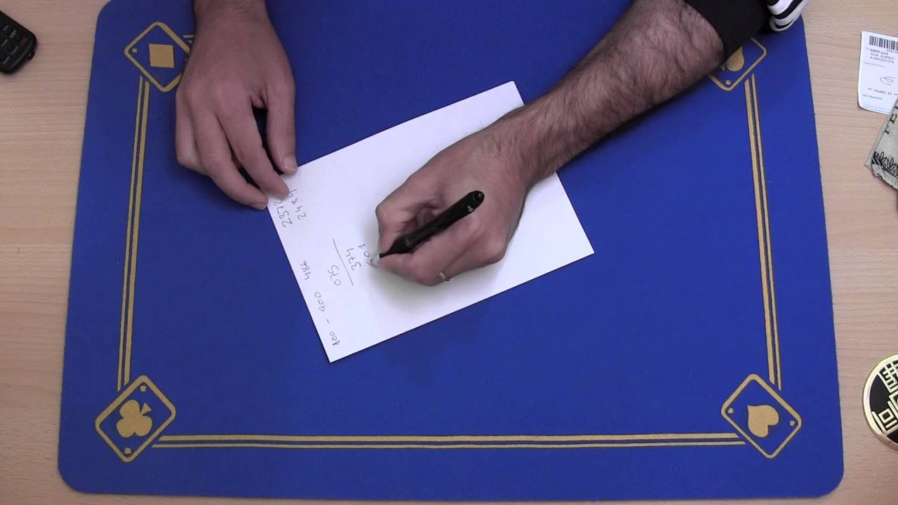 Truco de magia revelado - Suma de 5 cifras.