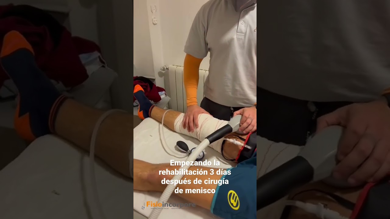 Empezando la rehabilitación 3 días después de la cirugía de #menisco