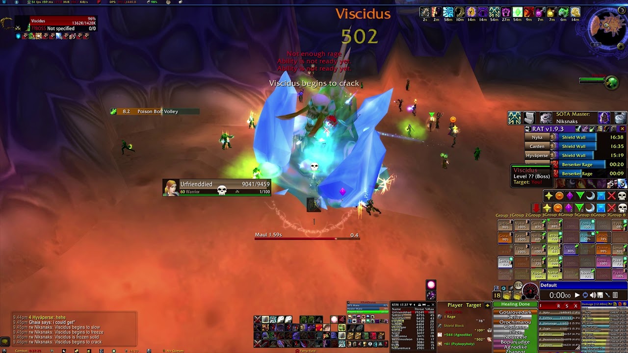 Viscidus - Tank(Warrior) POV | World of Warcraft Vanilla WoW