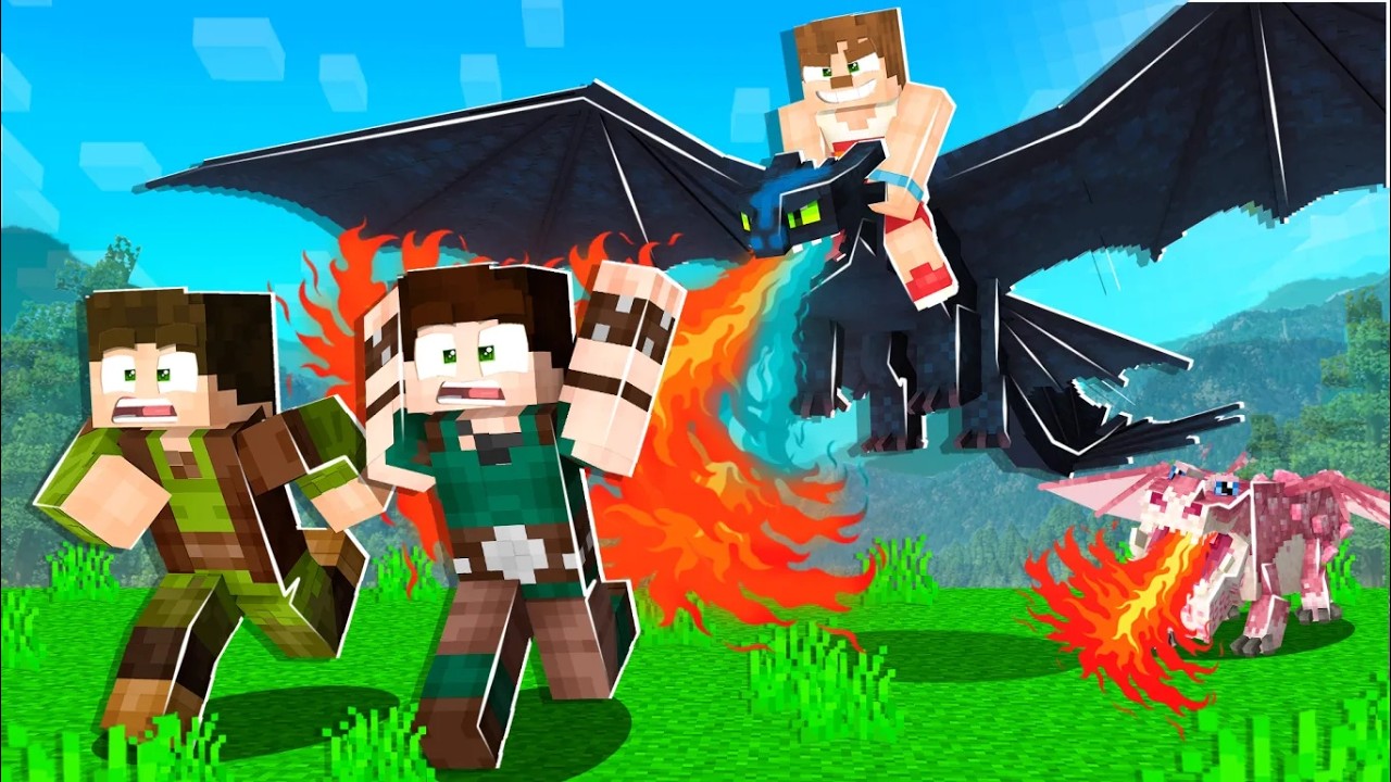 Poyraz ve Kayraya EJDERHA KAPIŞTIRMASI YAPTIRDIK - Minecraft