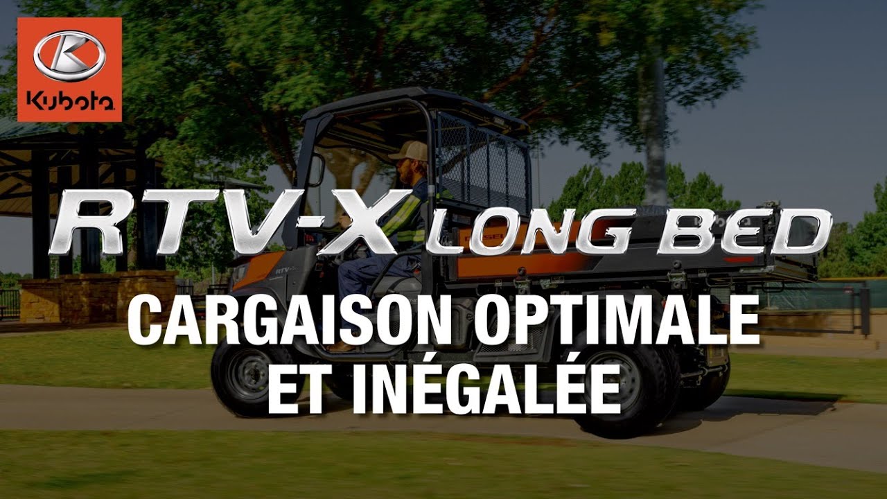 Kubota RTV-X À CAISSE ALLONGÉE : Cargaison optimale et inégalée