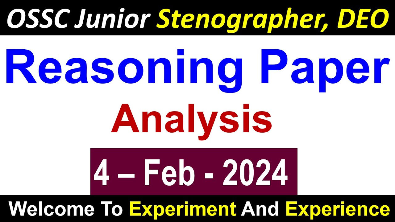 OSSC Stenographer Reasoning Analysis | 