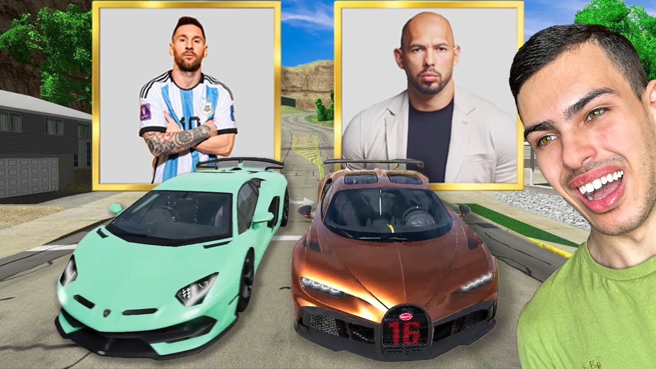 تحدي التصادم بين أكبر مشاهير العالم (BeamNG Drive)