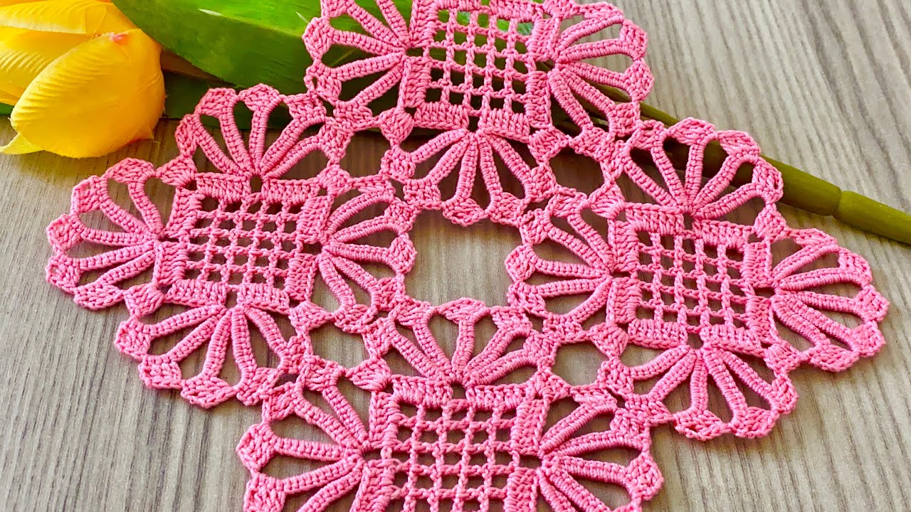 This Motif is a Work of Art❗️Crochet Beautiful Square Runner, Blouse Pattern Tutorial