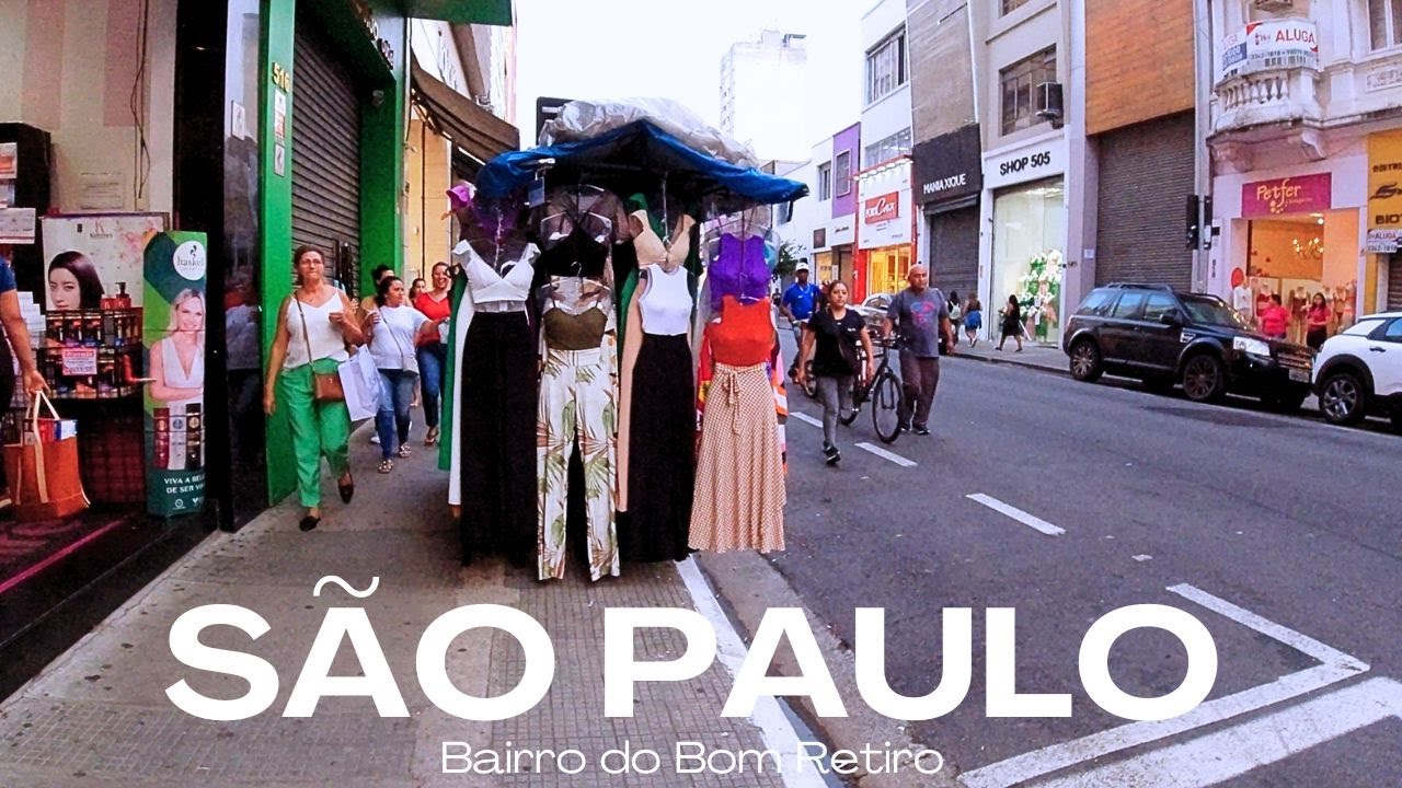 [ 4K ] Walking in Sao Paulo | Ruas do bairro do BOM RETIRO, na região central da cidade