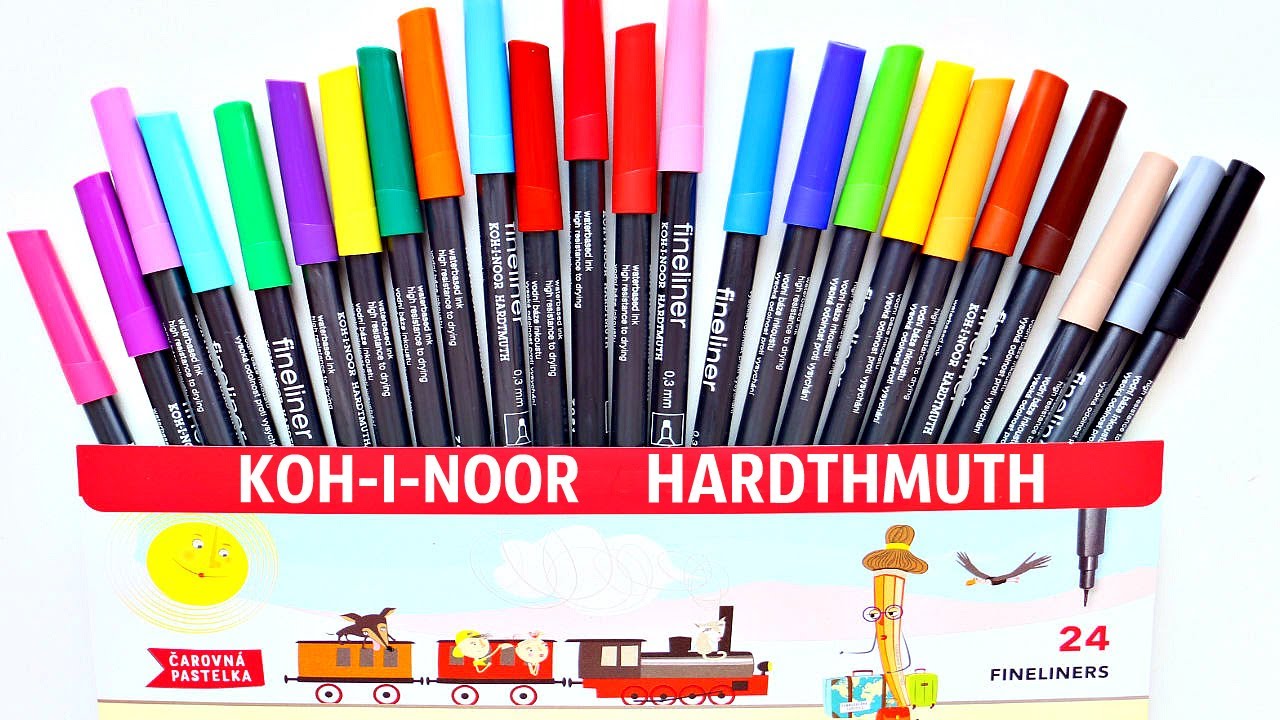 Линеры Koh-i-noor | Обзор на капиллярные ручки Кохинор | Fineliners Koh-i-noor 24 шт