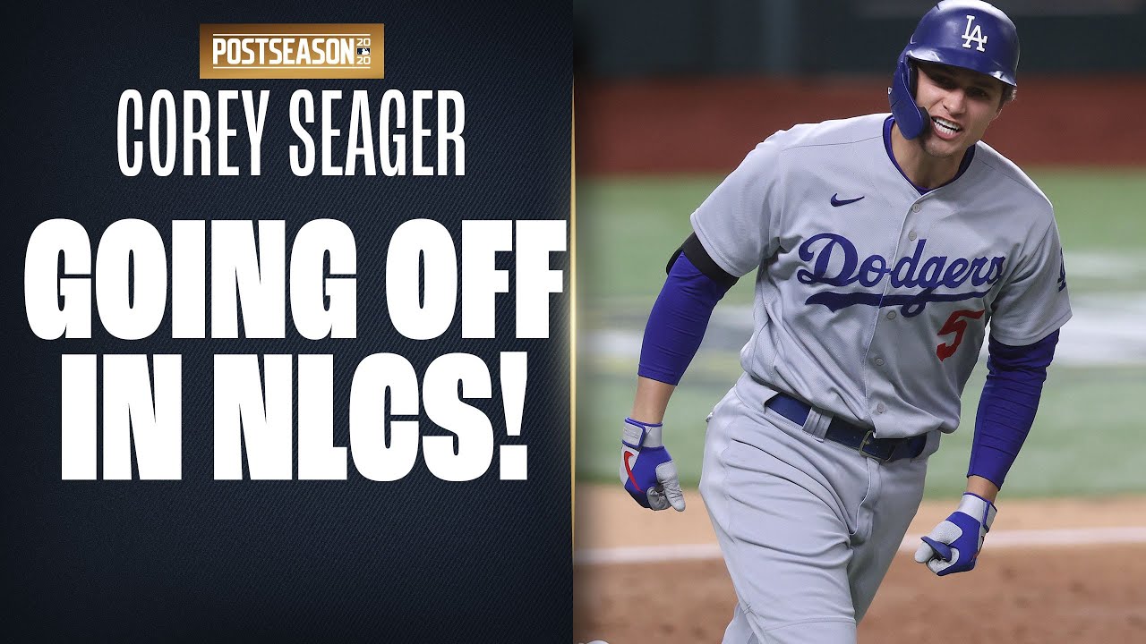Dodgers' Corey Seager absolutely smashing ball during NLCS! (4 HRs, 10 RBIs, .400 average)
