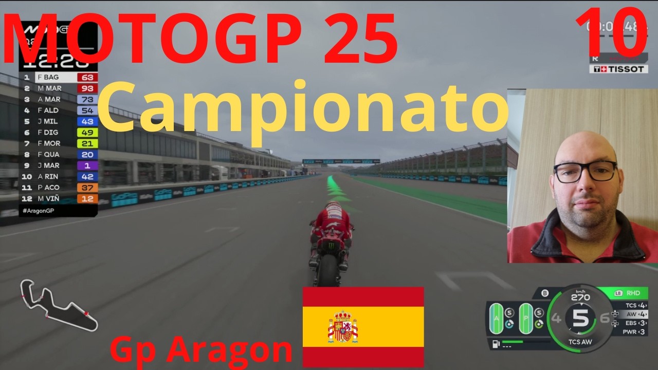 motogp 25  xbox serie x campionato gara 10 Aragon Spagna Bella gara con un pizzico di fortuna