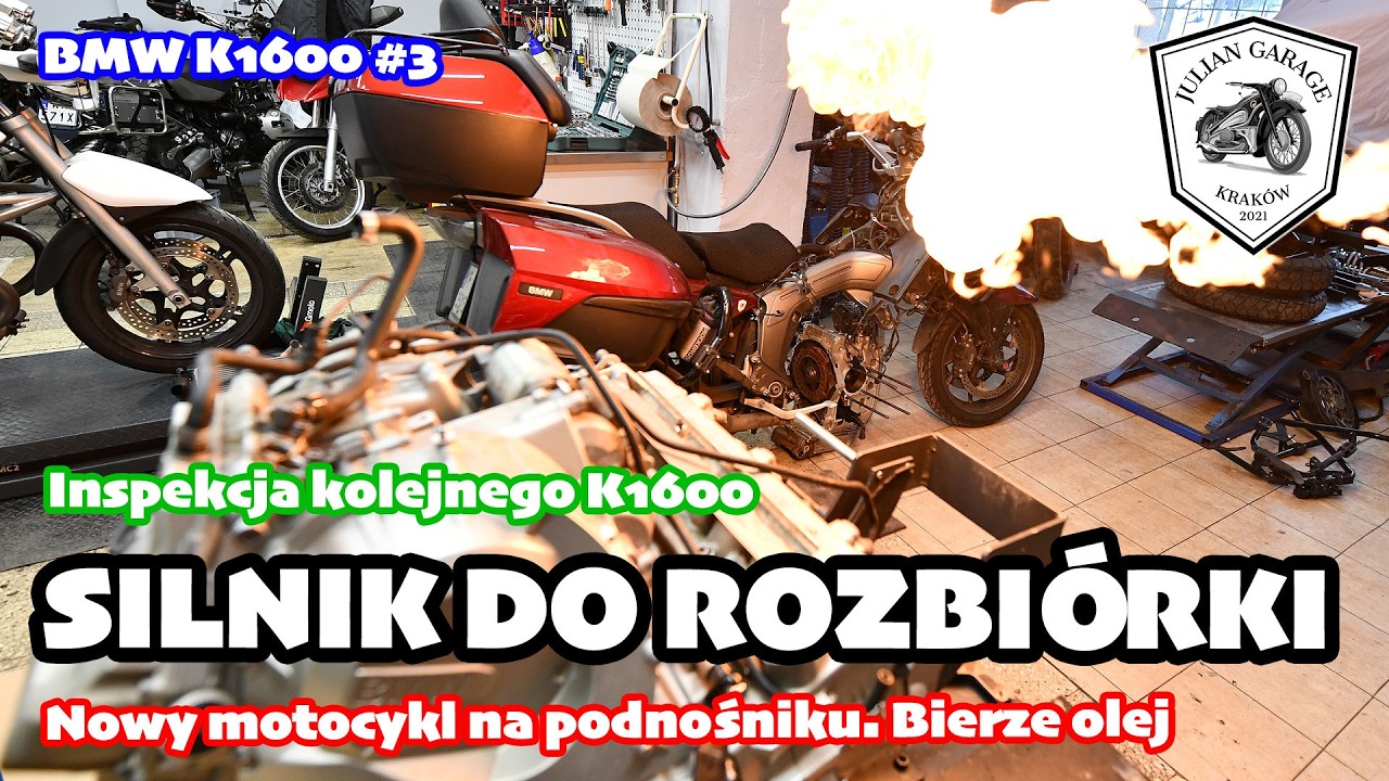 Silnik w K1600 do rozbi&oacute;rki. Bierze olej | Inspekcja BMW K1600 odc. 3