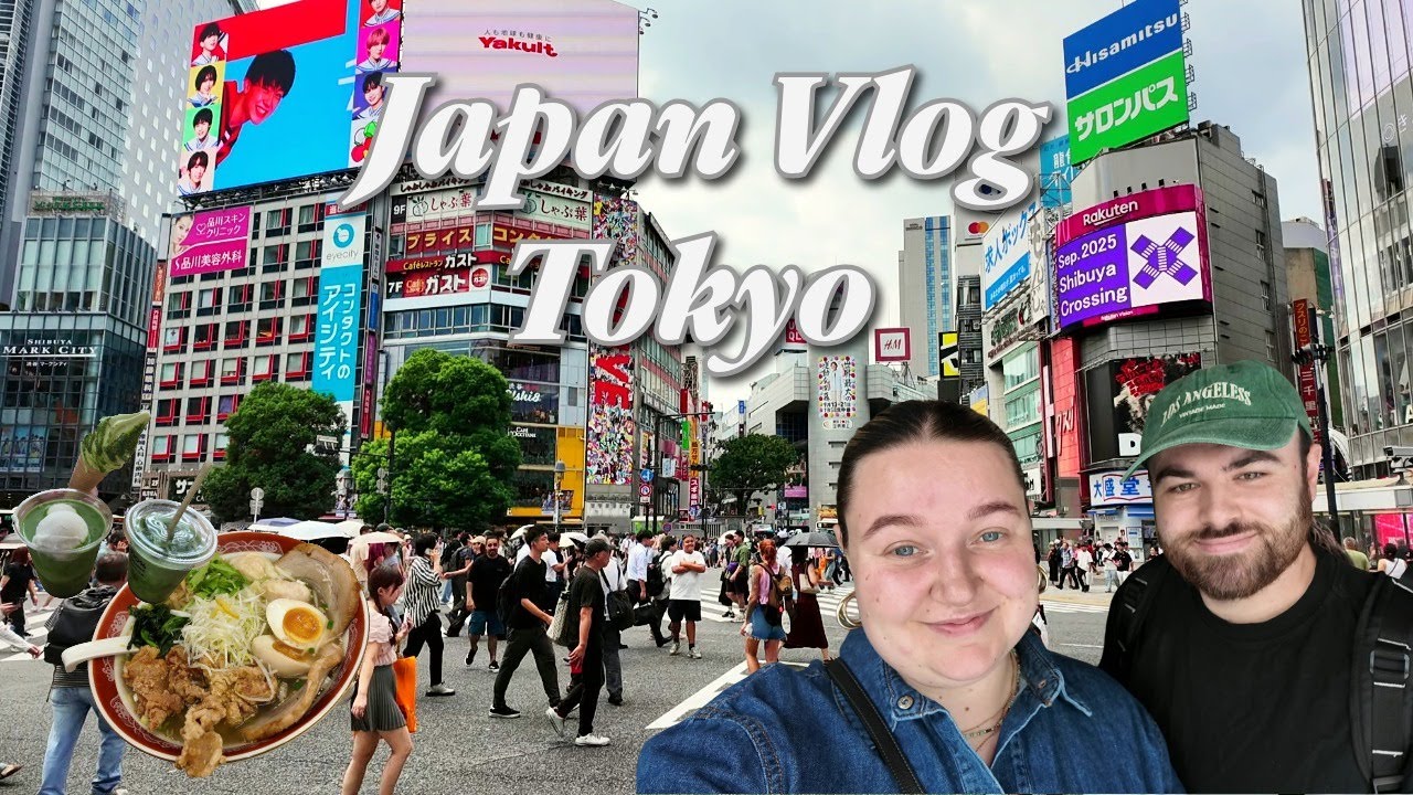 Japan Vlog Day 2 - Tokyo, Shibuya & Harajuku - ramen & sushi, Meji Jingu shrine, Takeshita Street